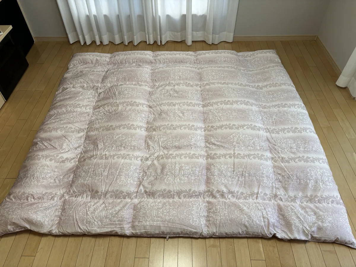 時間をおいてふくらみが戻った羽毛布団